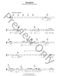 Songbird piano sheet music cover